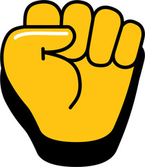 hand holding a gold sign