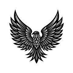eagle wings vector art silhouette