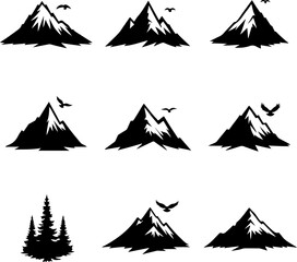 Mountain outdoor, adventure vector bundle