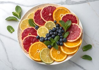 fruit salad on a white background