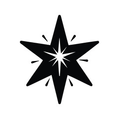 Obraz premium Abstract black starburst with sharp edges and a brilliant center point