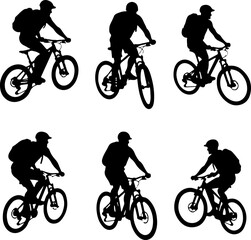 Obraz premium Mountain Bike Adventure vector bundle outdoor sports