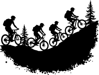 Obraz premium mountain man biking, mountain biker, cyclist, cycling, 