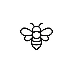 Minimalist Bee Illustration Depicting Nature and Honey Production with Clean Lines and a Simple Design for Versatile Use