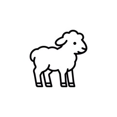 Simple and Charming Sheep Illustration A Whimsical Design for Various Creative Projects and Applications An Adorable Farm Animal Depiction