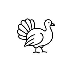 Simple Turkey Illustration A Perfect Symbol of Thanksgiving and Autumnal Harvest Festivals Celebration with a Whimsical Touch