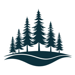 Obraz premium winter forest vector illustration