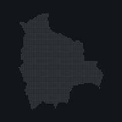 Geometric Dotted Map of Bolivia (Highlights the style and subject concisely)