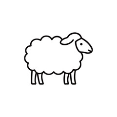 Simple and Clean Sheep Illustration A Cute Farm Animal Graphic for Children's Books and Animal Themed Designs