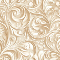 3D Floral Pattern in Classic Carved Style

