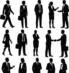 Business people men and women vector set.eps