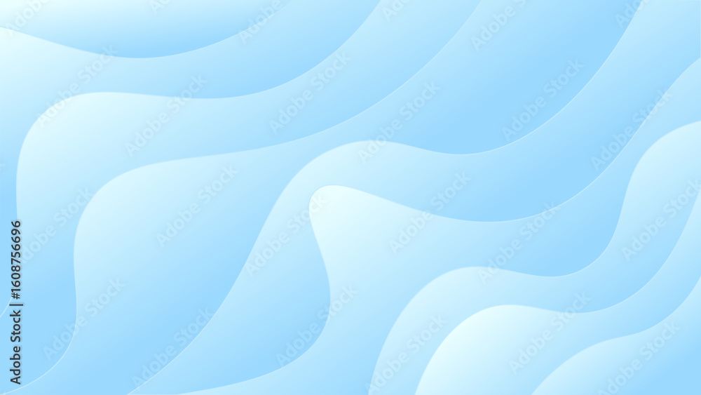 Poster blue abstract wave background. abstract blue and white wave modern soft luxury texture with smooth a