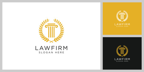 lawyer attorney advocate template linear style company logotype