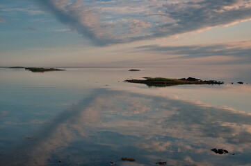 Reflection of the sky in the sea