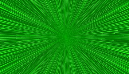 Fototapeta premium Abstract radiating green lines