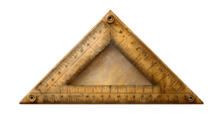 wooden ruler isolated on white