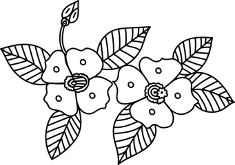 A drawing of a flower