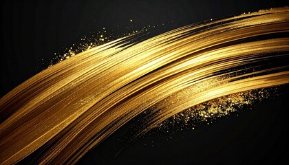 abstract golden brush stroke