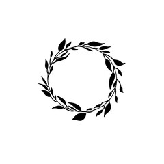 Collection of floral frames with silhouettes of branches © muhammadinsan