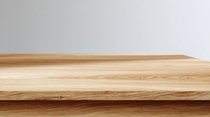 Fototapeta premium A close-up view of a smooth wooden surface, ideal for showcasing natural textures and modern minimalism.