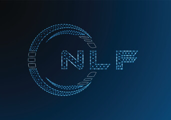 Obraz premium NLF low poly letter logo vector design. NLF lower poly logo design. Low poly logo.