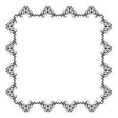 Vintage Ornamental Vector Frame – Elegant Black Vector Border, SVG