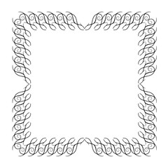 Vintage Ornamental Vector Frame – Elegant Black Vector Border, SVG