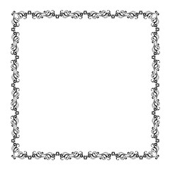 Vintage Ornamental Vector Frame – Elegant Black Vector Border, SVG