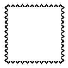 Vintage Ornamental Vector Frame – Elegant Black Vector Border, SVG
