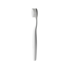 Simple White Toothbrush on Isolated Background for Dental Care Use