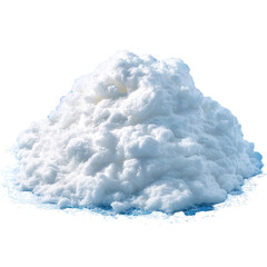 Pile of White Powdery Substance on Transparent Background