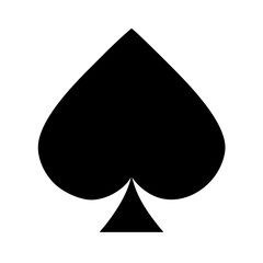 Fototapeta premium Playing card club suit flat icon vector art