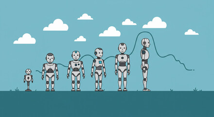 Growth progress with bar graph