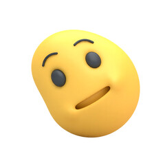 3d smiley with a smile