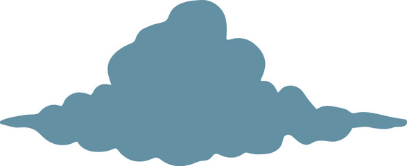 Abstract flowing silhouette shape with smooth curves and dynamic movement isolated on white background