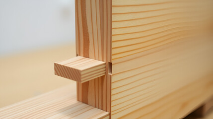 wood carpentry -  handmade through dovetail joint woodwork