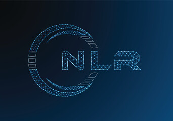 NLR low poly letter logo vector design. NLR lower poly logo design. Low poly logo.