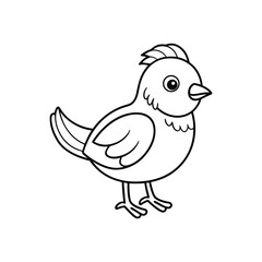 Bird line art, Bird line drawing, cute bird outline