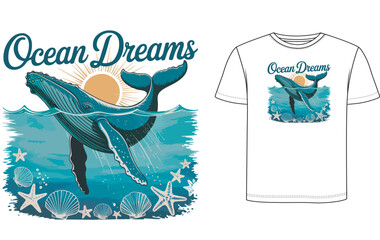 Whale T Shirt Design