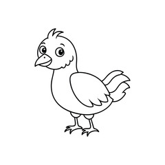 Bird line art, Bird line drawing, cute bird outline