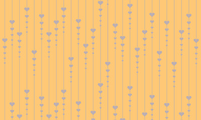 Abstract beautiful yellow and grey heart seamless pattern background. Vector seamless pattern.