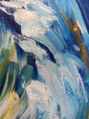 color and texture of oil paint strokes