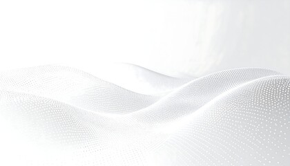 Abstract grayscale image of undulating, dotted waves on a white background