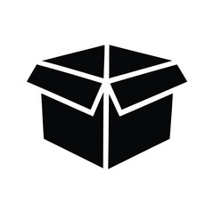 An open cardboard box icon for deliveries, storage and moving projects