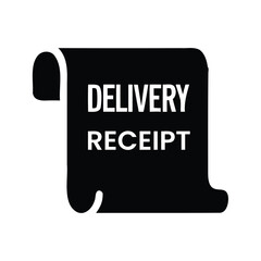Delivery Receipt Icon Depicting a Rolled Up Document or Invoice
