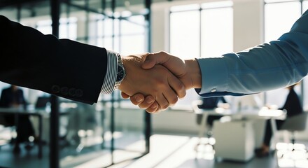 Business handshake agreement partnership success