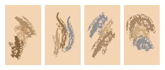 wall decoration vector design with retro scandinavian brush theme