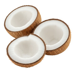 tropical coconut fruit fresh healthy natural organic isolated on white