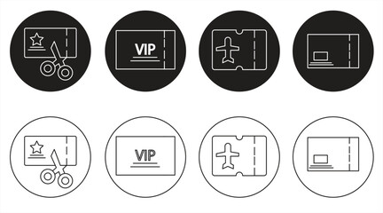 ticket icon, Suitable for website design, logo, app, template and user interface (UI), vector illustration.

