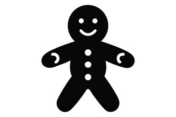 gingerbread man vector icon